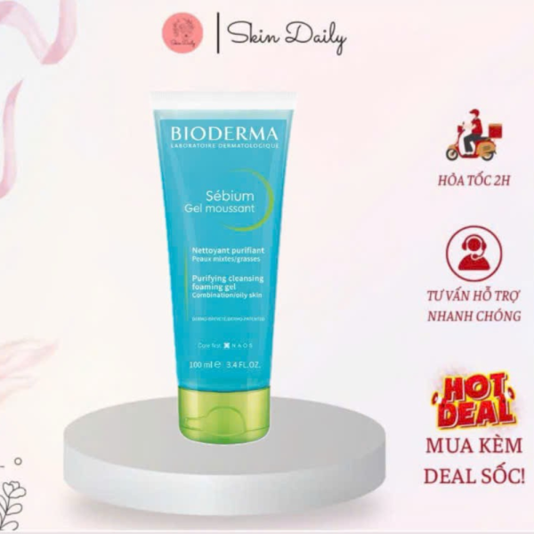 Gel Rửa Mặt Cho Da Mụn Bioderma 500ml - SRM03 - Hình ảnh 2
