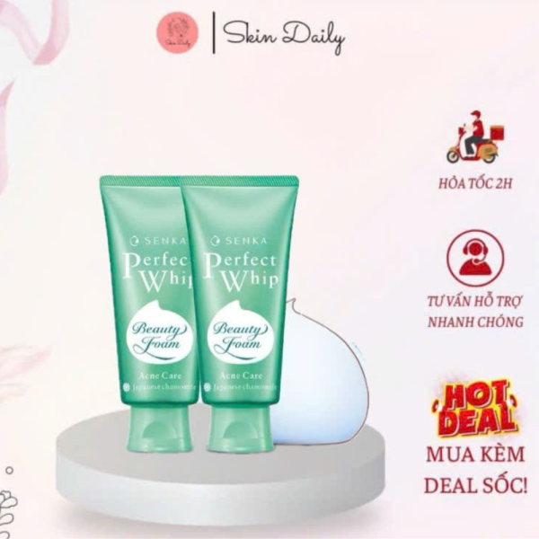 Sữa Rửa Mặt Sạch Sâu Senka Perfect Whip 120ml- SRM02 - Hình ảnh 2