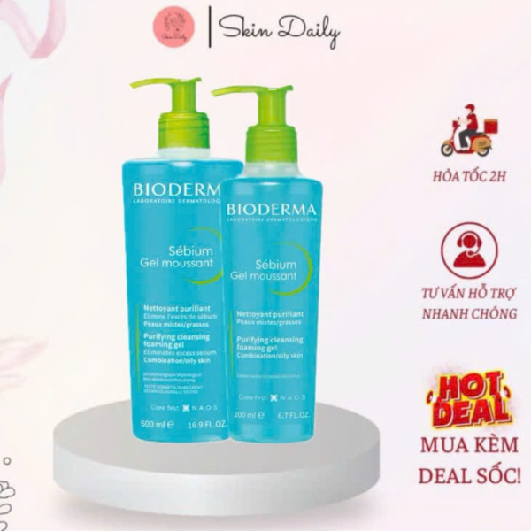 Gel Rửa Mặt Cho Da Mụn Bioderma 500ml - SRM03 - Hình ảnh 3