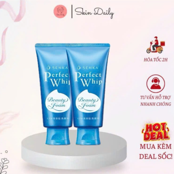 Sữa Rửa Mặt Sạch Sâu Senka Perfect Whip 120ml- SRM02 - Hình ảnh 3