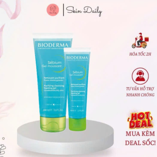 Gel Rửa Mặt Cho Da Mụn Bioderma 500ml - SRM03 - Hình ảnh 5
