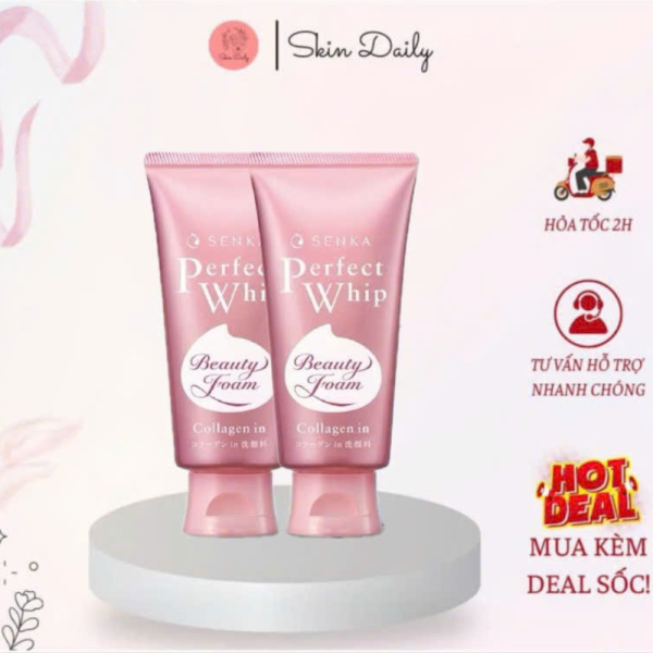 Sữa Rửa Mặt Sạch Sâu Senka Perfect Whip 120ml- SRM02 - Hình ảnh 4
