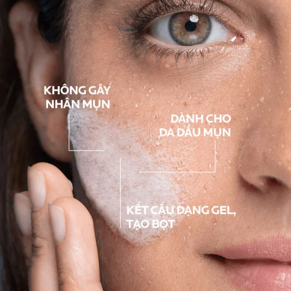 Gel rửa mặt tạo bọt dành cho da dầu mụn La Roche-Posay Effaclar Foaming Gel 400ml - Hình ảnh 5