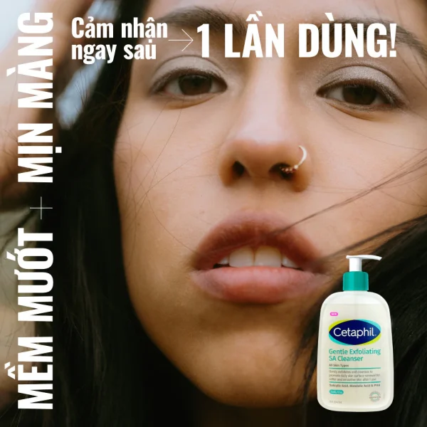 Gel rửa mặt làm sạch dầu nhờn, ngăn mụn cho da dầu nhạy cảm CETAPHIL GENTLE EXFOLIATING SA CLEANSER 473ml - Hình ảnh 5